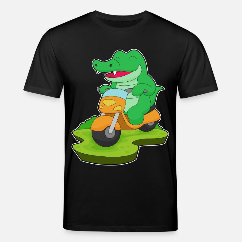 Krokodil Motorroller - Stanley/Stella Unisex Bio-T-Shirt CREATOR  - Schwarz