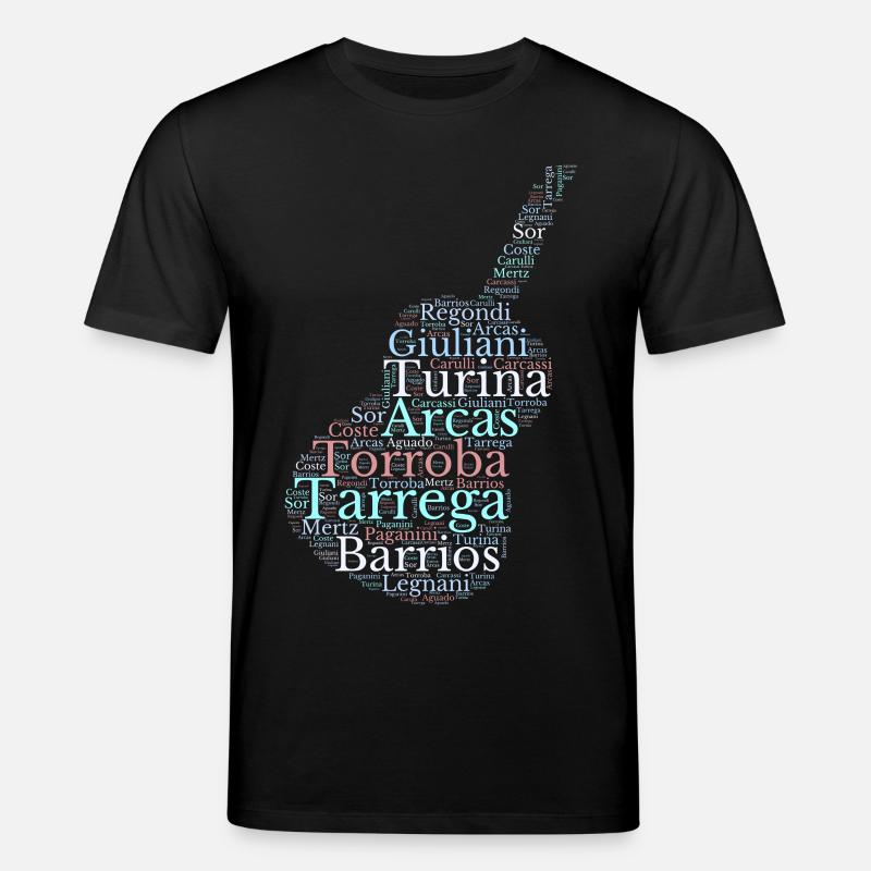 Compositeurs pour Guitare classique espagnole - T-shirt bio CREATOR Stanley/Stella Unisexe - noir