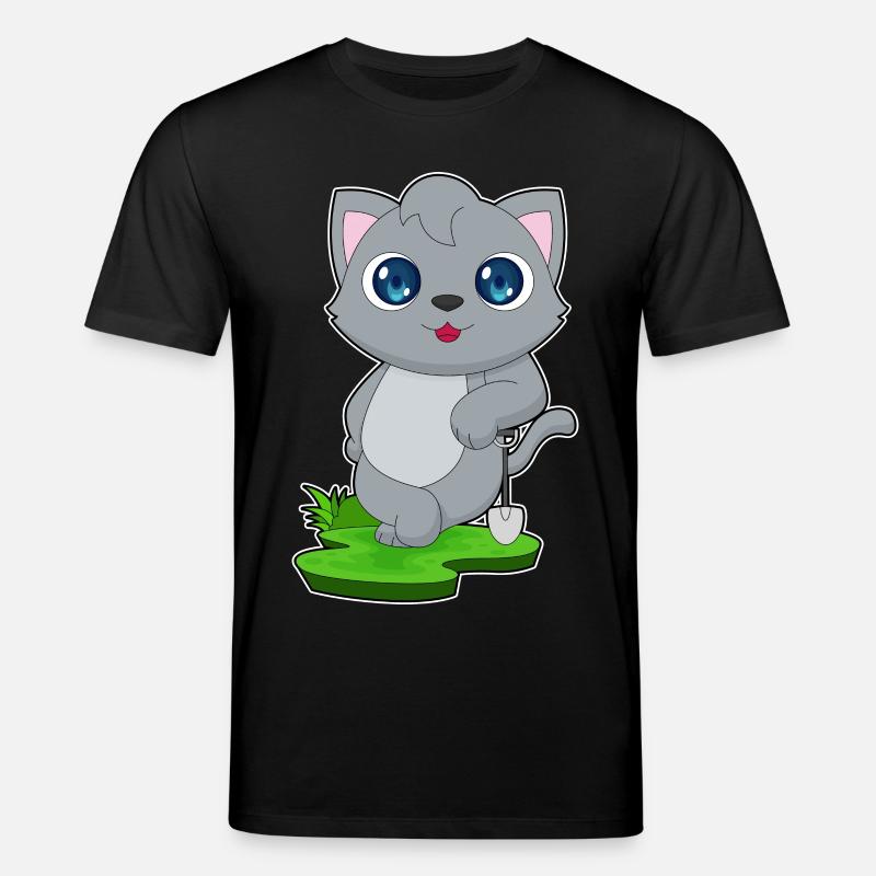 Katze Schaufel - Stanley/Stella Unisex Bio-T-Shirt CREATOR  - Schwarz