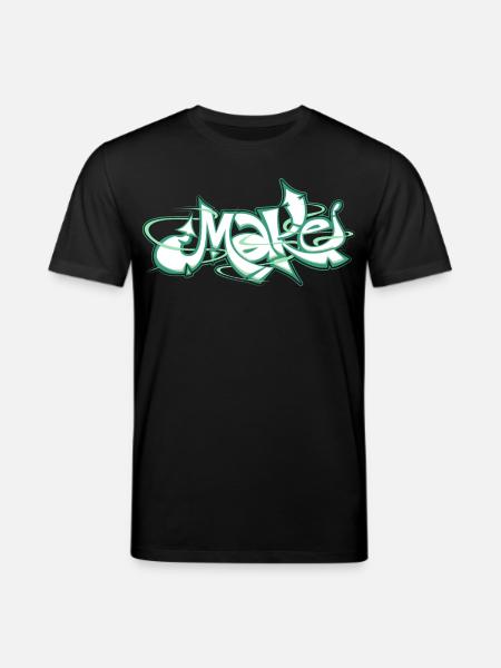 Green word make graffiti - Stanley/Stella CREATOR Unisex Organic T-Shirt - black