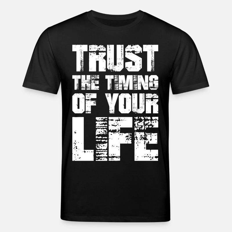 Vertraue auf das Timing deines Lebens - Stanley/Stella Unisex Bio-T-Shirt CREATOR  - Schwarz
