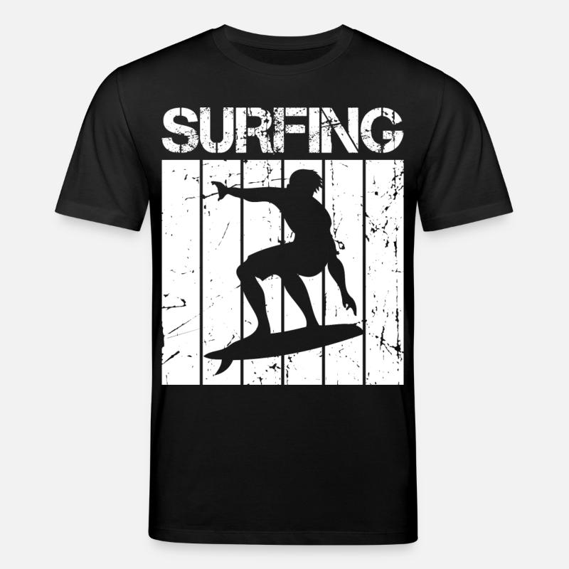 Retro Surfer - Stanley/Stella Unisex Bio-T-Shirt CREATOR  - Schwarz