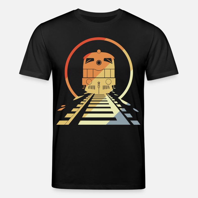 Retro Eisenbahn - Stanley/Stella Unisex Bio-T-Shirt CREATOR  - Schwarz