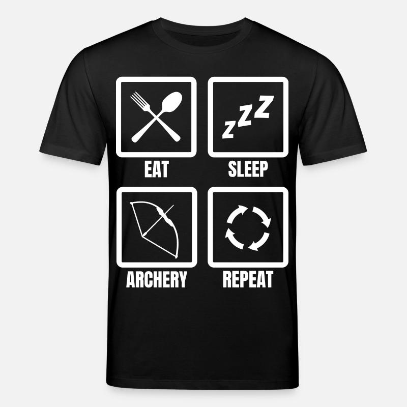 Eat Sleep Archery Repeat - Stanley/Stella Unisex Bio-T-Shirt CREATOR  - Schwarz