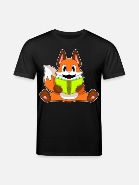 Fox Nerd Book - Stanley/Stella CREATOR Unisex Organic T-Shirt - black