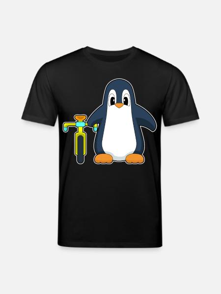 Vélo pingouin - T-shirt bio CREATOR Stanley/Stella Unisexe - noir