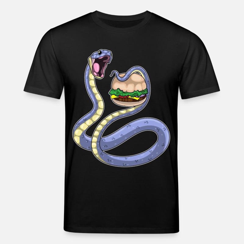 Schlange Burger - Stanley/Stella Unisex Bio-T-Shirt CREATOR - Schwarz