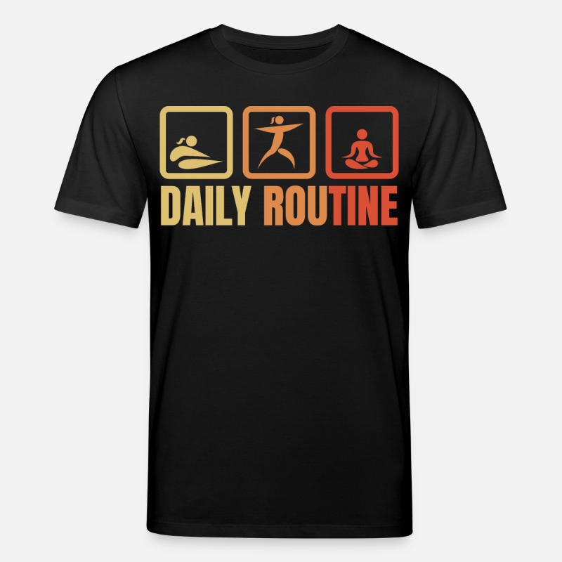 Tägliche Yoga Routine - Stanley/Stella Unisex Bio-T-Shirt CREATOR  - Schwarz