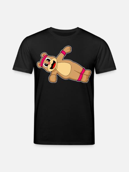 Bear Abdominal Training Bodybuilding - Stanley/Stella CREATOR Unisex Organic T-Shirt - black