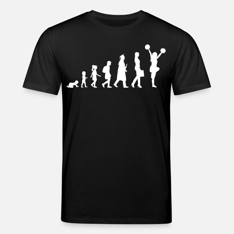 Evolution Of A Cheerleader - Stanley/Stella Unisex Bio-T-Shirt CREATOR  - Schwarz