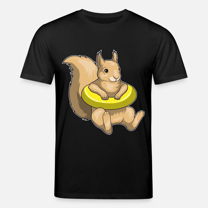 Eichhörnchen Schwimmen Schwimmring - Stanley/Stella Unisex Bio-T-Shirt CREATOR  - Schwarz
