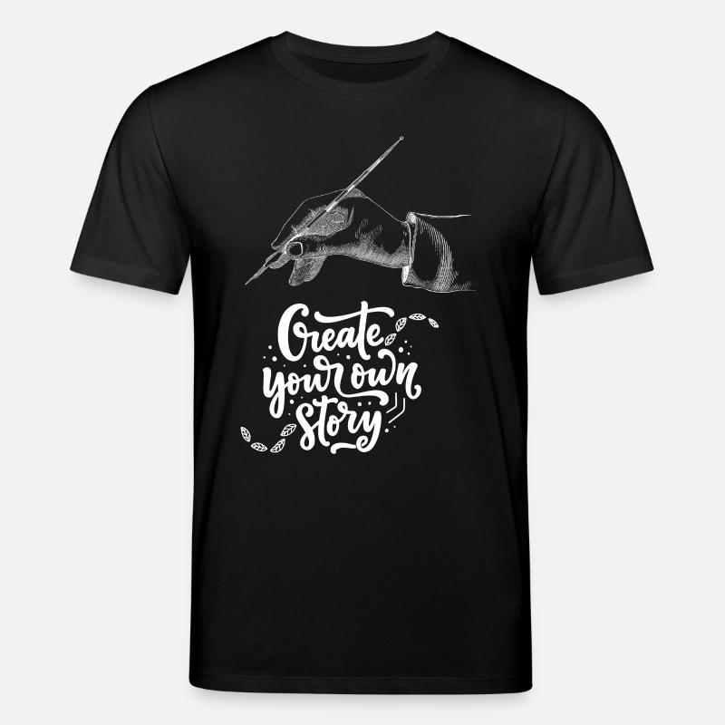 Handillustration mit inspirierender Botschaft - Stanley/Stella Unisex Bio-T-Shirt CREATOR  - Schwarz