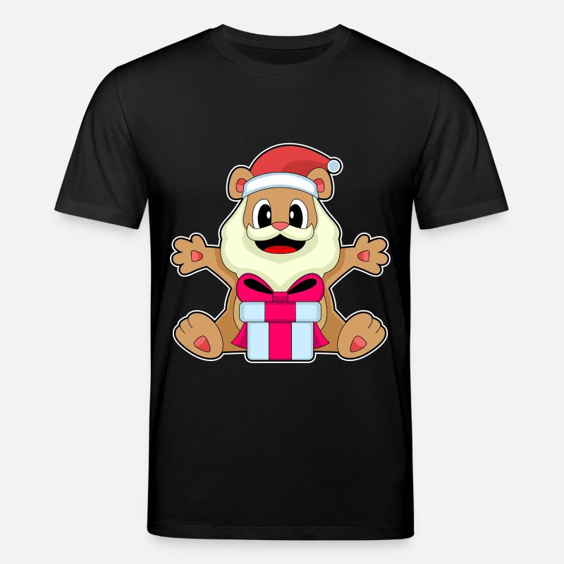 Bear Christmas Package - Stanley/Stella CREATOR Unisex Organic T-Shirt - black