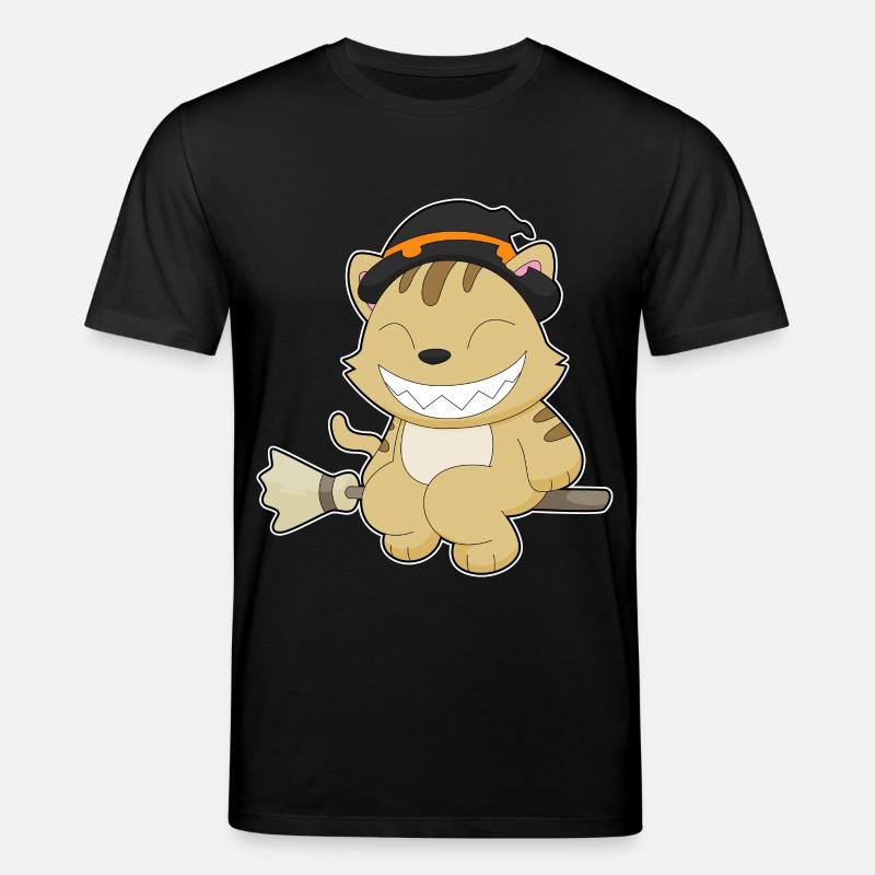 Chat Halloween Sorcière - T-shirt bio CREATOR Stanley/Stella Unisexe - noir