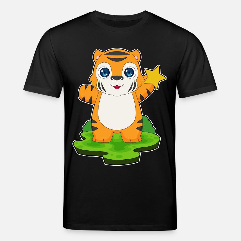 Tiger Stern - Stanley/Stella Unisex Bio-T-Shirt CREATOR  - Schwarz