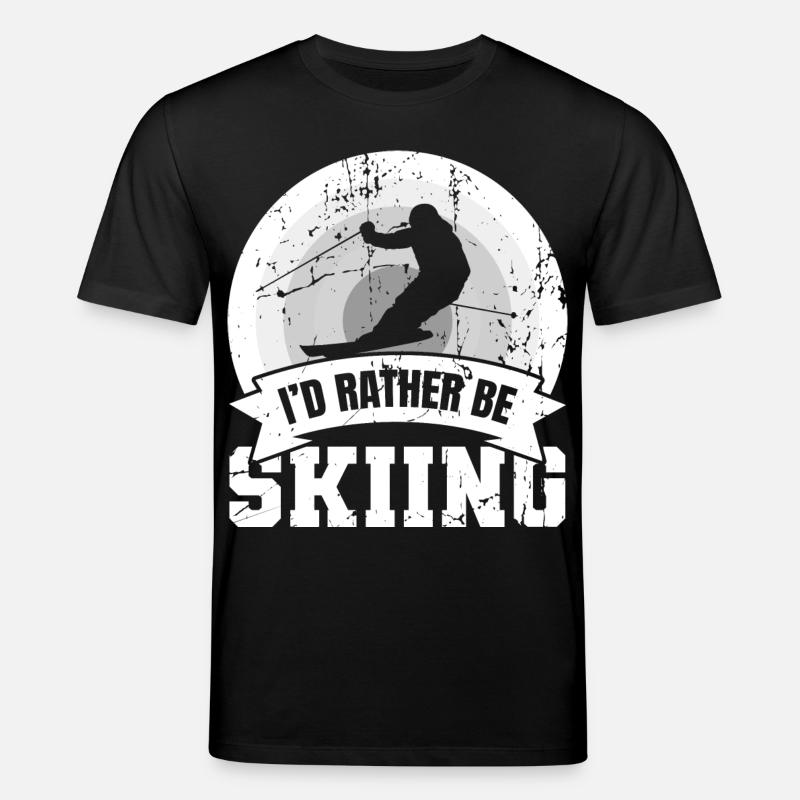 Lustiger Skifahrer Spruch - Stanley/Stella Unisex Bio-T-Shirt CREATOR  - Schwarz