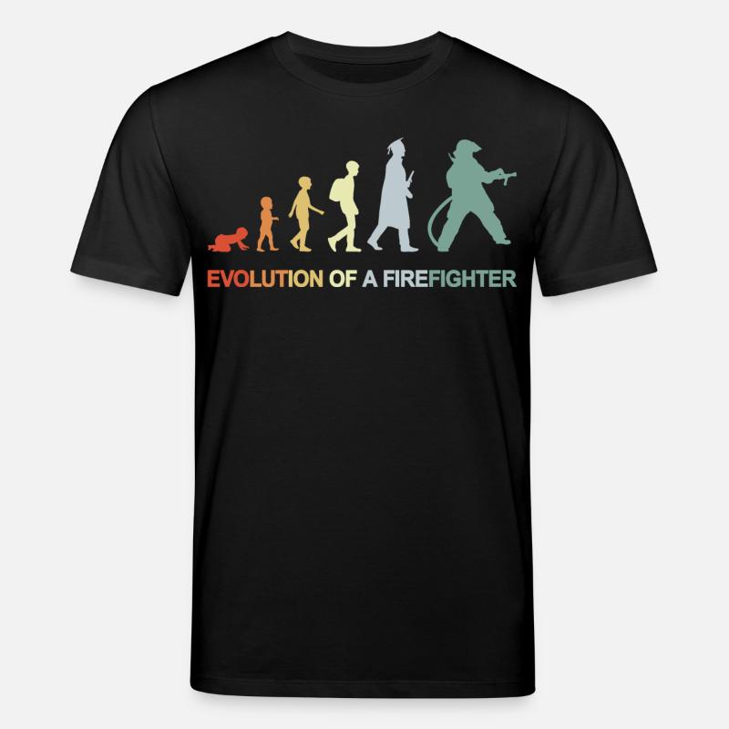 Évolution des pompiers - T-shirt bio CREATOR Stanley/Stella Unisexe - noir