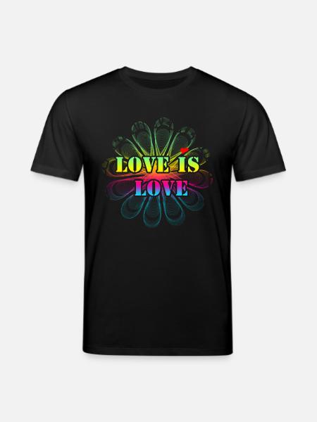 love is love - Stanley/Stella CREATOR Unisex Organic T-Shirt - black