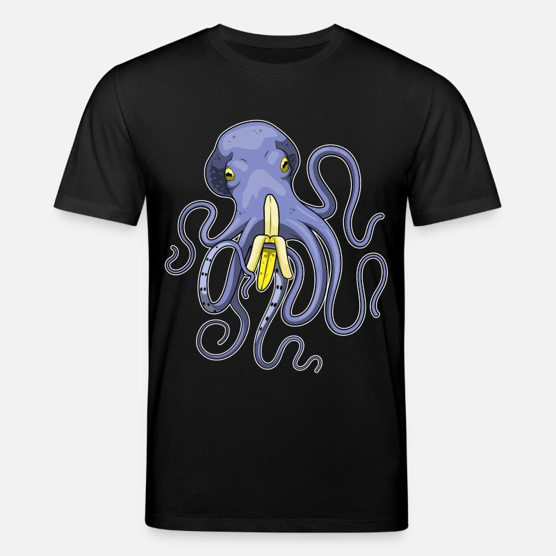 Krake Banane - Stanley/Stella Unisex Bio-T-Shirt CREATOR  - Schwarz