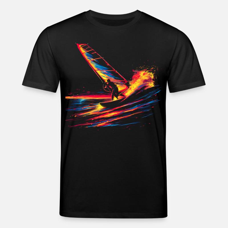 Planche à voile à l’ancienne - T-shirt bio CREATOR Stanley/Stella Unisexe - noir