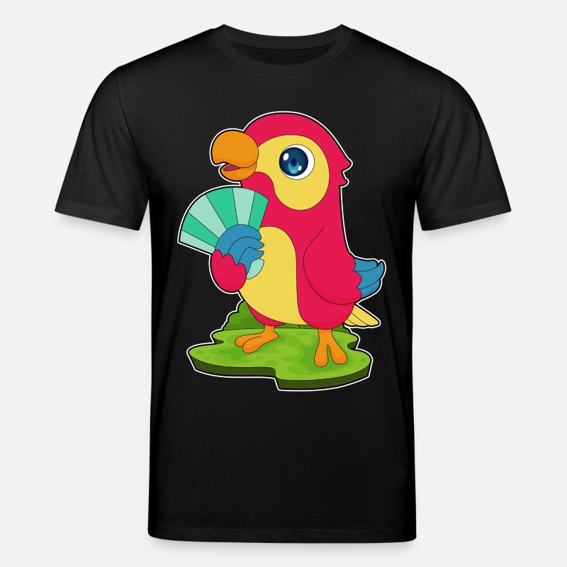 Éventail de main de perroquet - T-shirt bio CREATOR Stanley/Stella Unisexe - noir