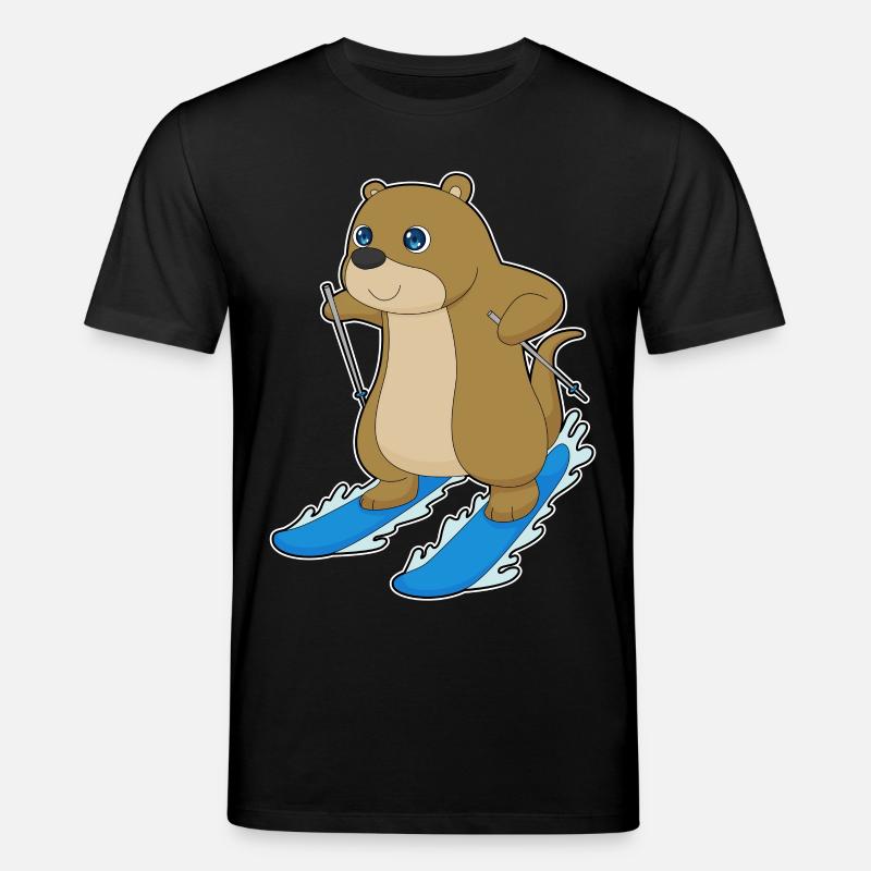 Otter Skier Ski - T-shirt bio CREATOR Stanley/Stella Unisexe - noir