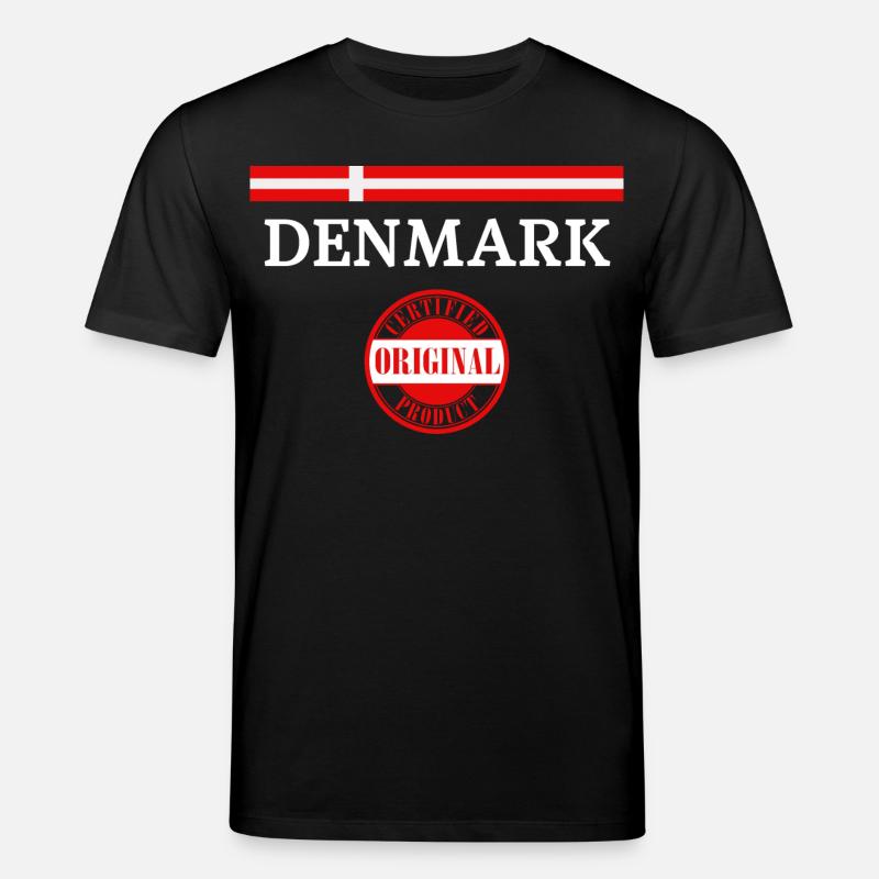 Drapeau du Danemark, fierté danoise - T-shirt bio CREATOR Stanley/Stella Unisexe - noir