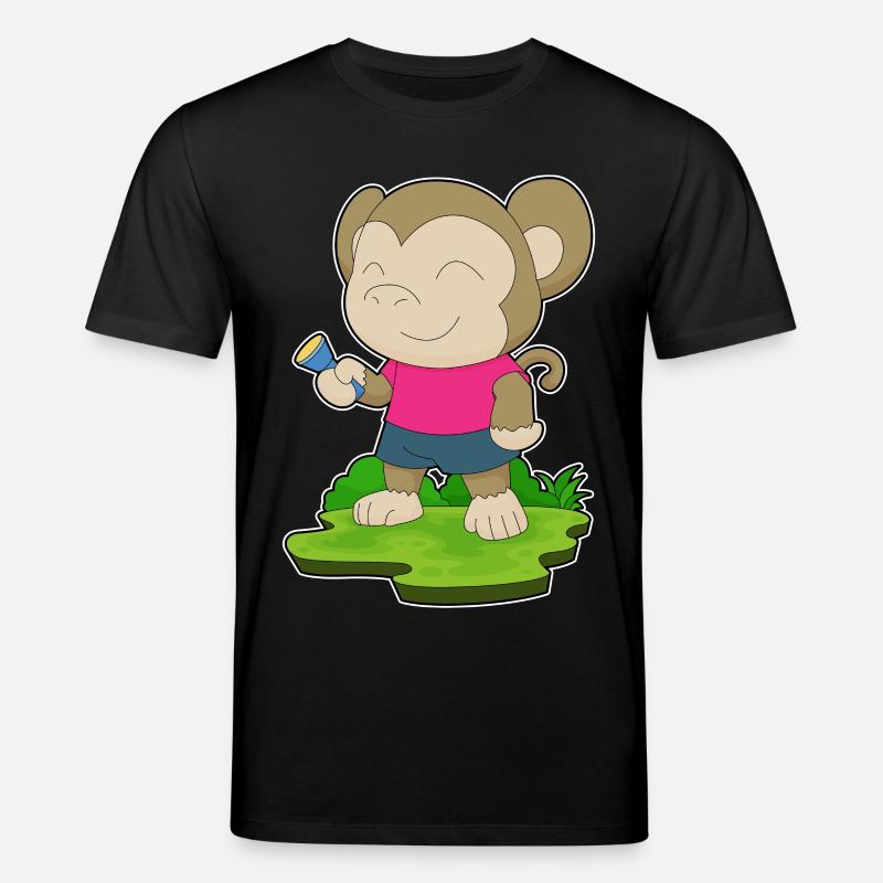 Affe Taschenlampe - Stanley/Stella Unisex Bio-T-Shirt CREATOR  - Schwarz