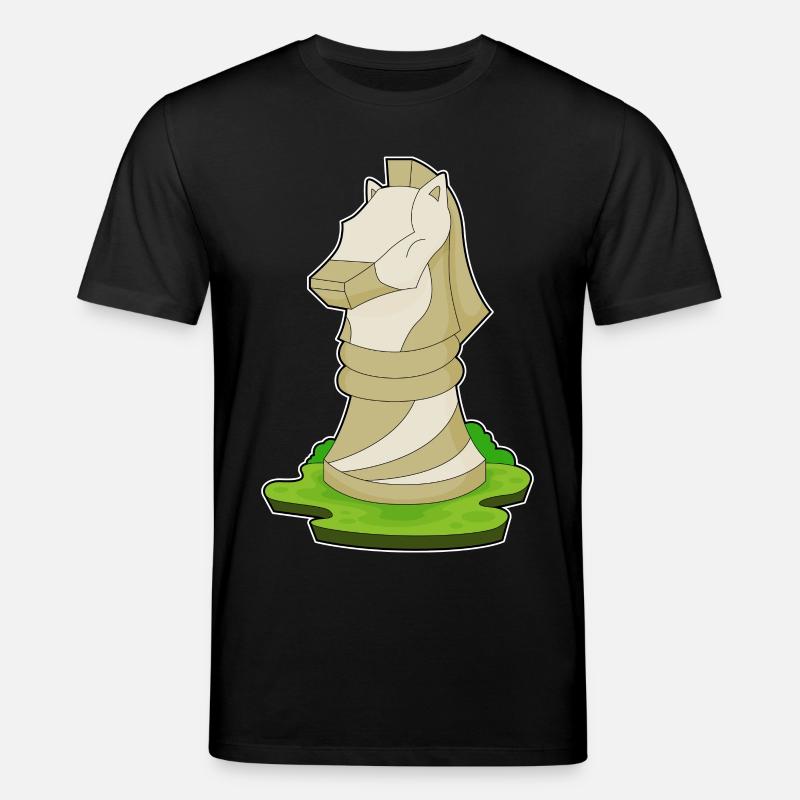 Schachfigur Springer Schach - Stanley/Stella Unisex Bio-T-Shirt CREATOR  - Schwarz