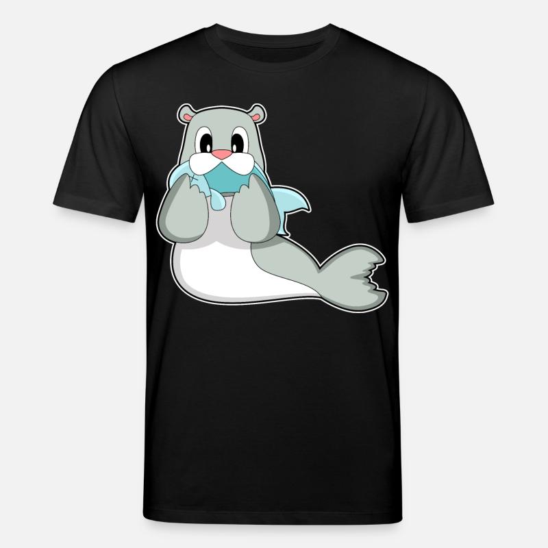 Poisson phoque - T-shirt bio CREATOR Stanley/Stella Unisexe - noir