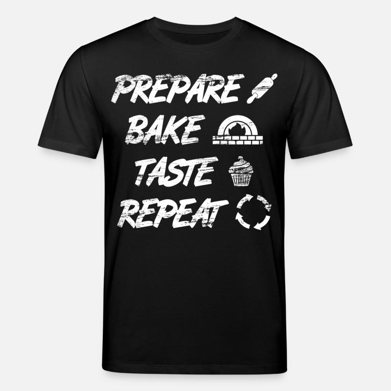 Préparer, cuire, goûter, répéter - T-shirt bio CREATOR Stanley/Stella Unisexe - noir