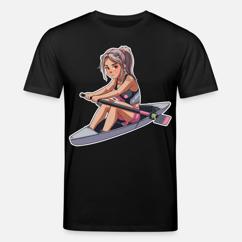 Ruderer Mädchen Grafik - Stanley/Stella Unisex Bio-T-Shirt CREATOR  - Schwarz