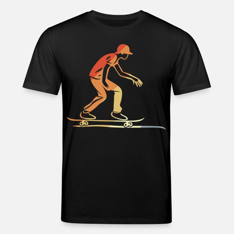 Skateboardfahrer Grafik Retro - Stanley/Stella Unisex Bio-T-Shirt CREATOR  - Schwarz