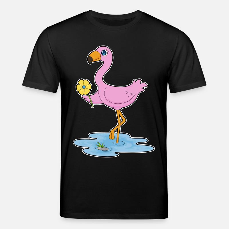 Flamingo Blume - Stanley/Stella Unisex Bio-T-Shirt CREATOR - Schwarz