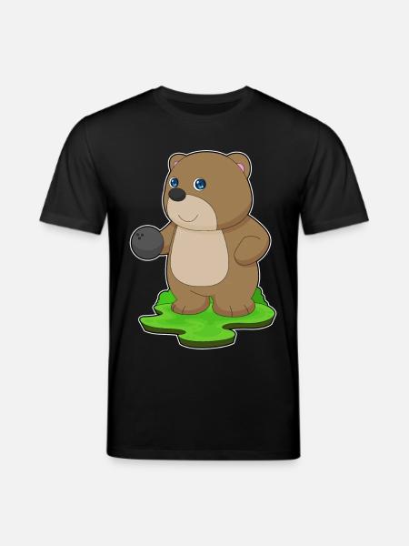 Bear Bowling Bowling Ball - Stanley/Stella CREATOR Unisex Organic T-Shirt - black