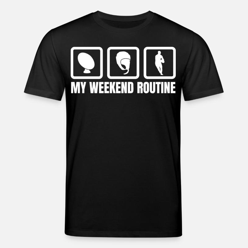 Meine Wochenendroutine - Stanley/Stella Unisex Bio-T-Shirt CREATOR  - Schwarz