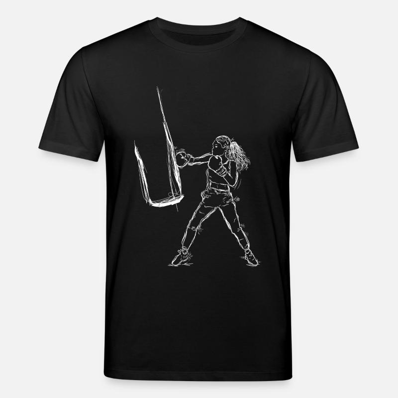 Boxerin Skizze - Stanley/Stella Unisex Bio-T-Shirt CREATOR  - Schwarz