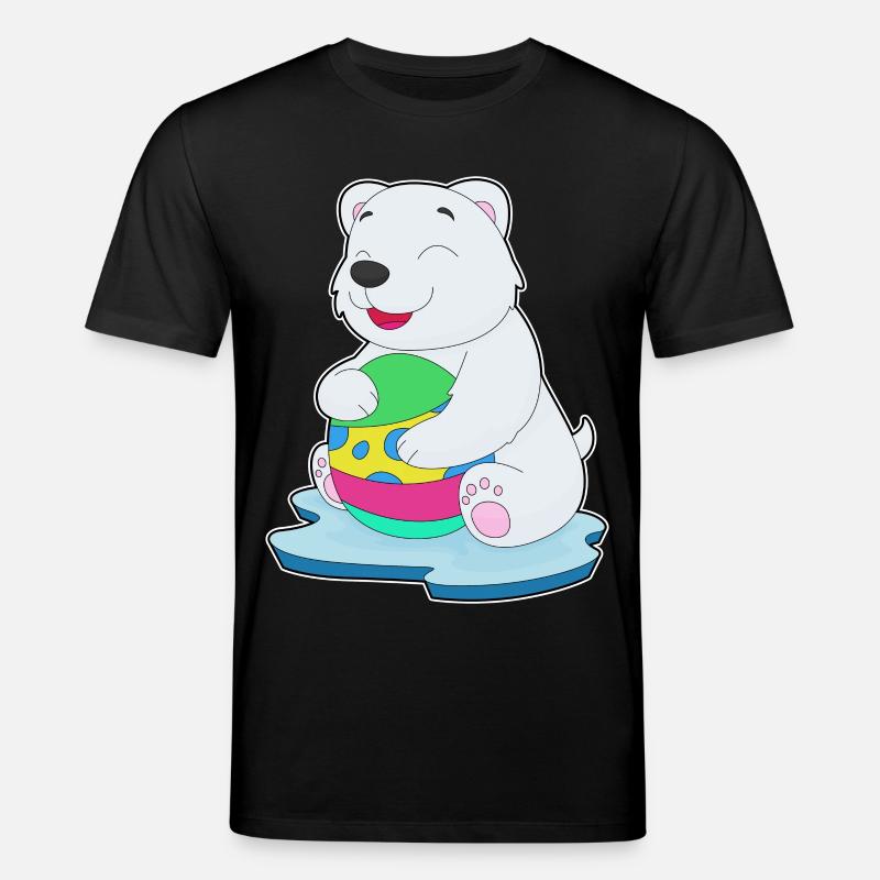 Eisbär Ostern Osterei - Stanley/Stella Unisex Bio-T-Shirt CREATOR  - Schwarz