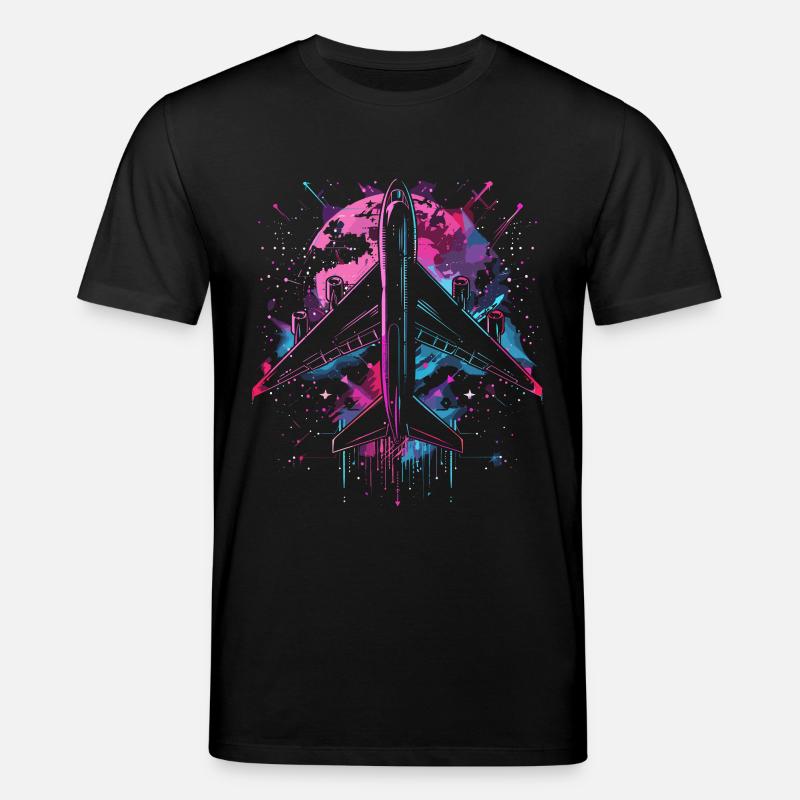 Flugzeug Steampunk - Stanley/Stella Unisex Bio-T-Shirt CREATOR  - Schwarz