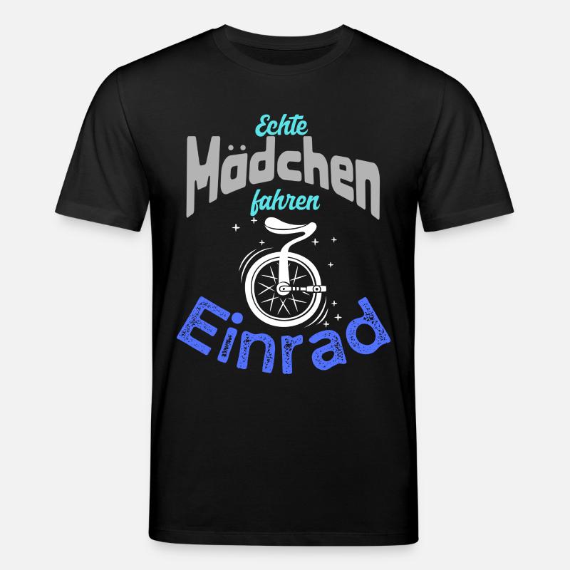 Echte Mädchen fahren Einrad - Stanley/Stella Unisex Bio-T-Shirt CREATOR  - Schwarz