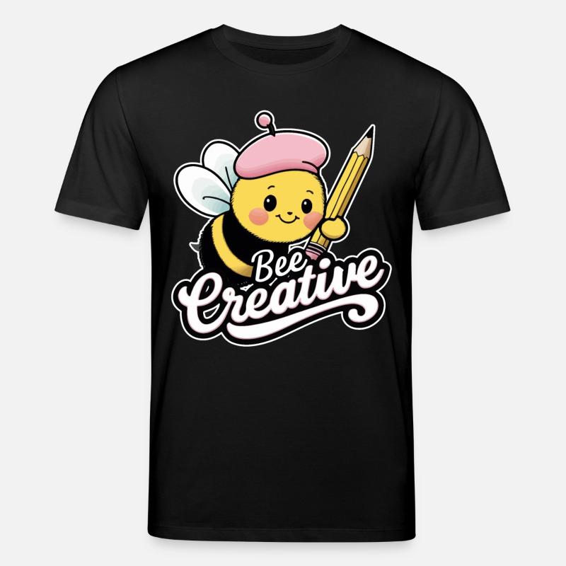 creative bee bee be creative - Stanley/Stella CREATOR Unisex Organic T-Shirt - black