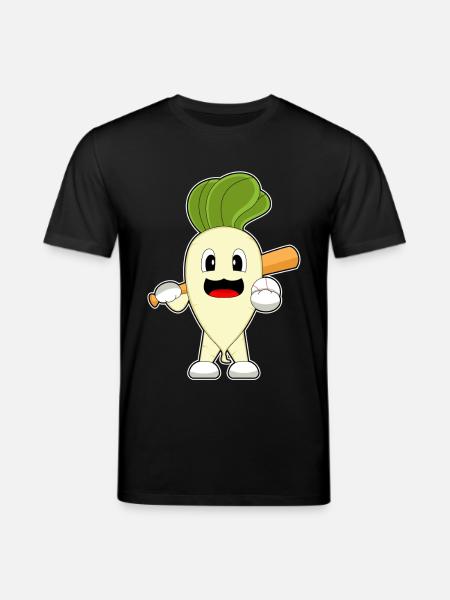 Radish Baseball Baseball Bat - Stanley/Stella CREATOR Unisex Organic T-Shirt - black