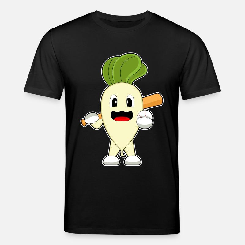 Radieschen Baseball Baseballschläger - Stanley/Stella Unisex Bio-T-Shirt CREATOR  - Schwarz