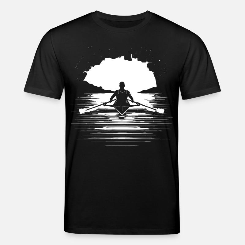 Dessin du rameur - T-shirt bio CREATOR Stanley/Stella Unisexe - noir