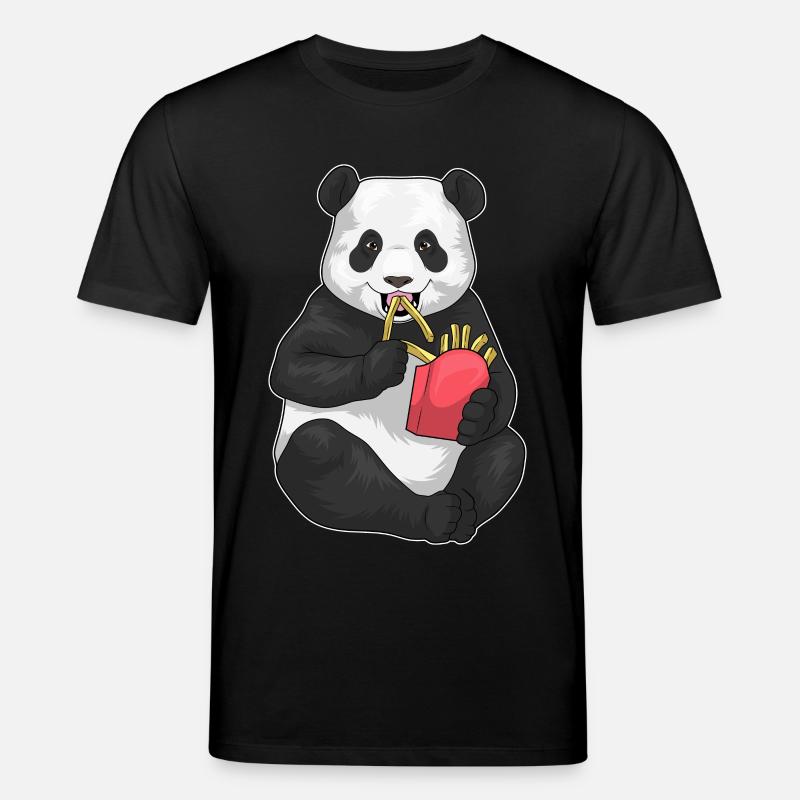 Panda Pommes frites - Stanley/Stella Unisex Bio-T-Shirt CREATOR - Schwarz
