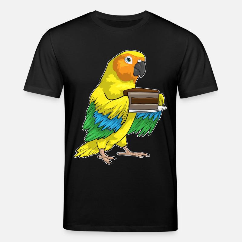 Gâteau d’anniversaire perroquet - T-shirt bio CREATOR Stanley/Stella Unisexe - noir