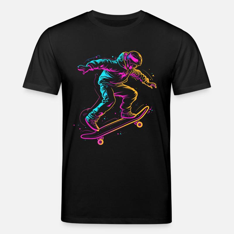 dessin de skateboarder de dessin animé - T-shirt bio CREATOR Stanley/Stella Unisexe - noir