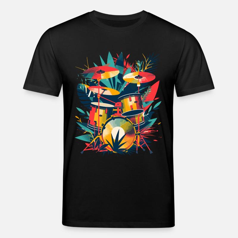 Drum Set Illustration - Stanley/Stella Unisex Bio-T-Shirt CREATOR  - Schwarz
