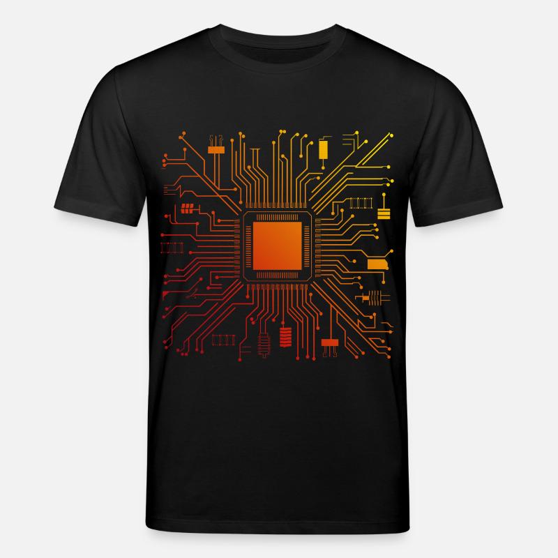Tech Computer Motherboard Abstract Microchip - Stanley/Stella CREATOR Unisex Organic T-Shirt - black