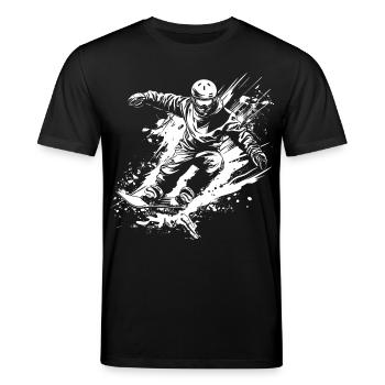 Snowboarder - Stanley/Stella Unisex Bio-T-Shirt CREATOR  - Schwarz - Vorne - Alina (178cm) & Michal (187cm)